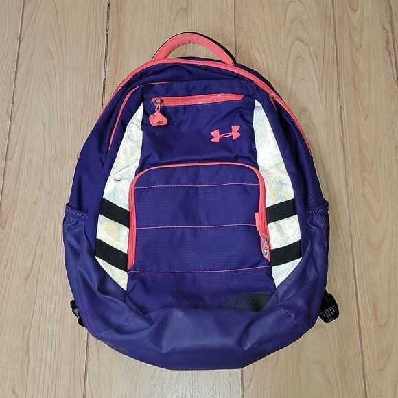 UNDER ARMOUR PURPLE AND PINK BACKPACK - Picture 2 of 11